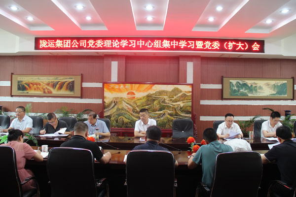 隴運集團公司黨委召開理論學(xué)習(xí)中心組集中學(xué)習(xí)暨黨委（擴大）會和2025年上半年